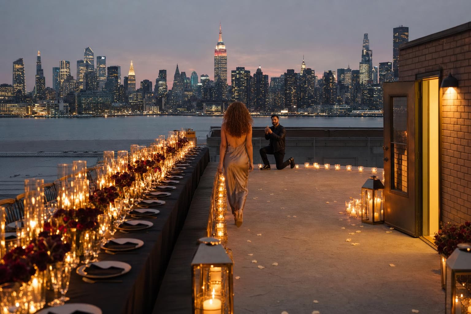 Rooftop - marriage proposal in New York
